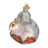Hungry Squirrel Glass Ornament - 9.5cm