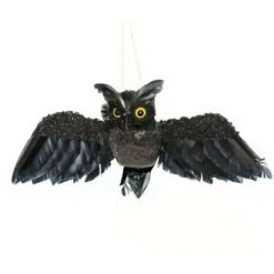 Brunhildas Owl Purple And Black - 33cm