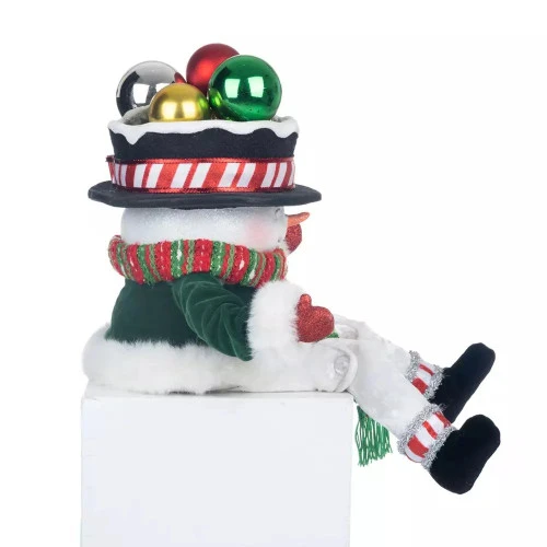 Katherines Peppermint Palace Snowman Candy Container Lanky Leg - 33.5cm - Image 3