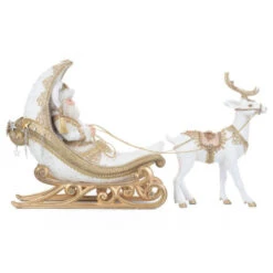Katherines Celestial Moon Sleigh With Reindeer - 41cm