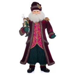 Katherines Santa With Nutcracker Figure - 49cm