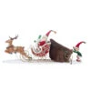 Katherines Christmas In The City Santa With Elf Catching A Ride - 43cm
