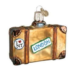 Suitcase Glass Ornament - 5cm
