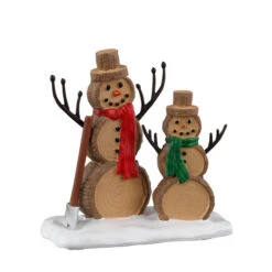 Lemax Log Snowman