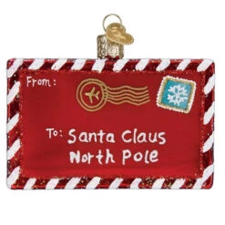 Letter To Santa Glass Ornament - 3.5cm