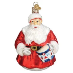 Norman Rockwell Iconic Santa Glass Ornament - 11.5cm