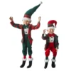 Red And Green Tartan Posable Elf - 41cm