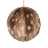 Fawn Fur Ball With White Dots Ornament - 12.5cm