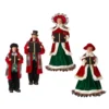 RAZ Imports Red Green Tartan Carolling Family (Set Of 4) - 45cm