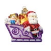 Santa And Friends Glass Ornament - 10cm