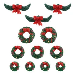 Lemax Garland And Wreaths (Set Of 12) - 2.1cm