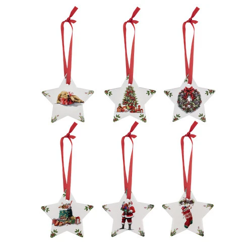 Ladelle Ashdene Spirit Of Christmas Hanging Decoration (Set Of 6) - 8cm
