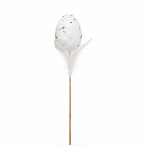 Easter Egg Pick With Feathers (Pack Of 3) - 28cm - Image 4