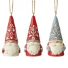Jim Shore Mini Gnome Ornament (Set Of 3) - 7.5cm