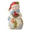 Jim Shore Mini Snowman With Cardinal - 9cm