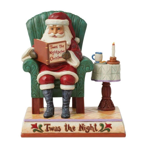 Jim Shore Twas The Night Santa Reading - 18cm