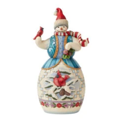 Jim Shore Snowman With Cardinal - 24cm