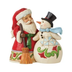 Jim Shore Santa With Snowman Pint Sized - 12cm
