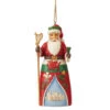 Jim Shore Welsh Santa Ornament - 11cm