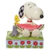 Jim Shore Peanuts Snoopy And Woodstock Eating Watermelon - 11.5cm