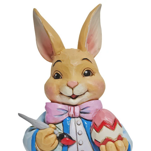 Jim Shore Pint Sized Bunny Painting Eggs - 13cm - Image 2