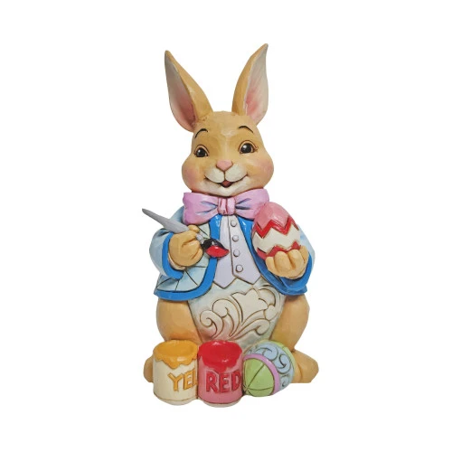 Jim Shore Pint Sized Bunny Painting Eggs - 13cm