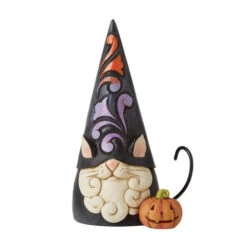 Jim Shore Black Cat Halloween Gnome - 12cm