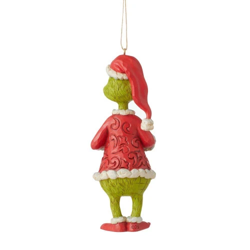 Dr Seuss Grinch Holding Candy Cane Hanging Ornament - 13.5cm - Image 2