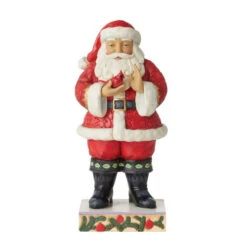 Jim Shore Santa With Cardinal - 25cm