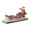 Jim Shore Santa Dog Sledding - 24cm