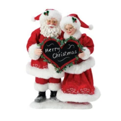 Possible Dreams Santa And Mrs Claus Wishing You The Merriest - 27cm