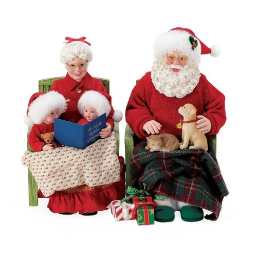 Possible Dreams Santa And Mrs Claus Story Time (Set Of 2) - 20cm