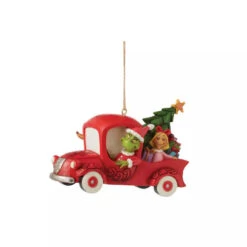 Dr Seuss Grinch Red Truck Ornament - 7.5cm