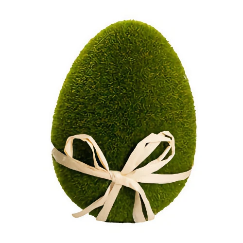 Green Flocked Moss Easter Egg - 15cm