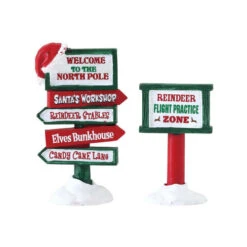Lemax North Pole Signs - 6.4cm