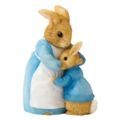 Mrs Rabbit And Peter Figurine - 7.5cm