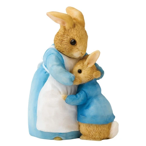 Mrs Rabbit And Peter Figurine - 7.5cm