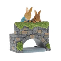 Peter And Benjamin Bunny On The Bridge Figurine - 10cm