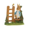 Peter Rabbit On Wooden Style Figurine - 8cm
