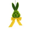 Green Moss Rabbit Face With Yellow Bow - 52cm