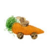 Brown Easter Bunny In Carrot Car - 35cm