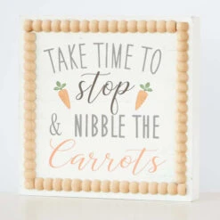 Time To Nibble The Carrots Sign - 20cm