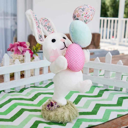 Marching Rabbit Juggling Easter Eggs - 34cm - Image 3