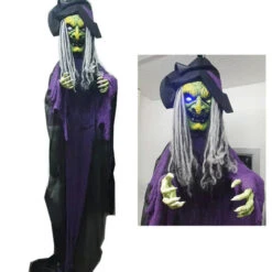 Halloween Hanging Witch Lights & Sound - 360cm