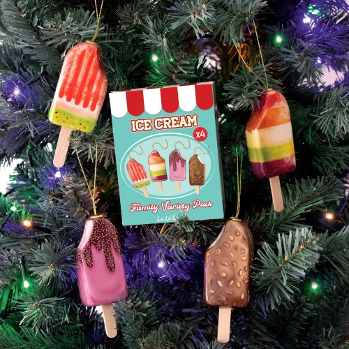 Family Ice Cream Pack 3D Ornaments (Set Of 4) - Image 3