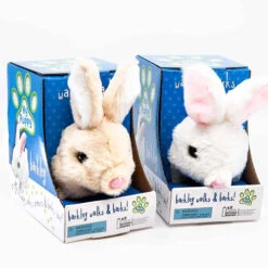 Fawn Hopping Plush Rabbit (2 Colours) - 17cm