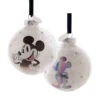 Disney 100 Years Mickey Mouse Iridescent Glass Bauble - 18cm