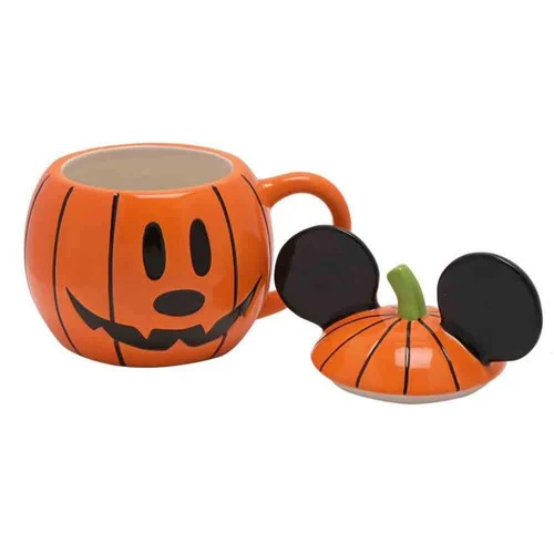 Mickey Mouse Pumpkin Mug With Lid - 15cm - Image 2