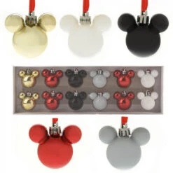 Mickey Mouse Mini Baubles (Set Of 12) - 5.5cm