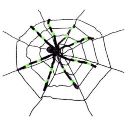 Spider Web With Neon Spider - 2m